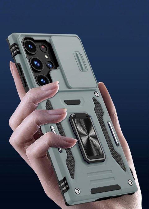 Etui do Samsung S23 Ultra Szare Srebrne Wojskowe Pancerne Osłona Case Szary