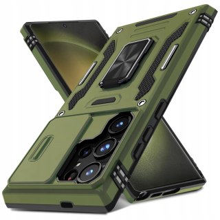 Etui do Samsung S23 Ultra Zielone Wojskowe Pancerne Osłona Case Zielony
