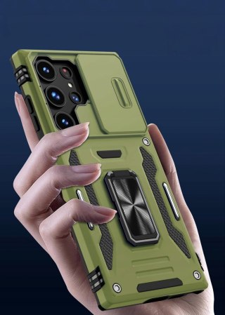 Etui do Samsung S23 Ultra Zielone Wojskowe Pancerne Osłona Case Zielony