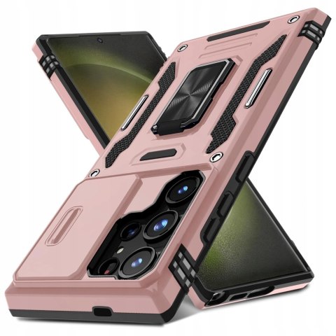 Etui do Samsung S24 Ultra Różowy Pancerne z Podstawką Osłona Różowe Rose