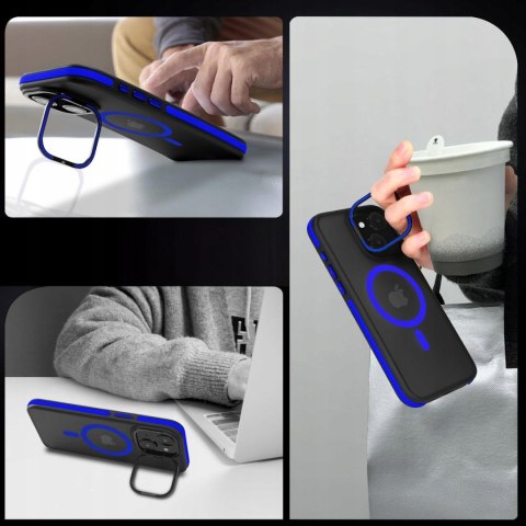 Etui do iPhone 14 Sportowe do MagSafe z Podstawką ProFlo Case Niebieski