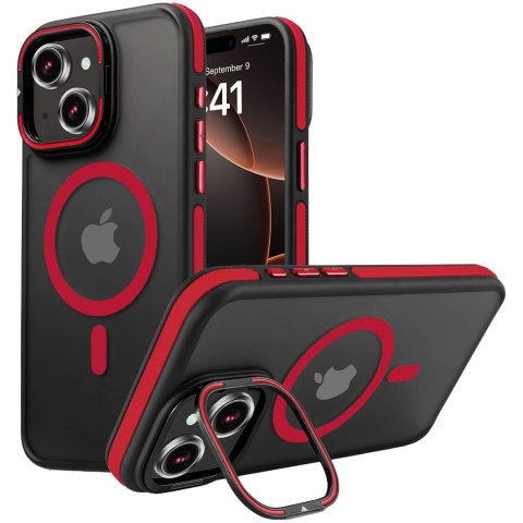 Etui do iPhone 15 do MagSafe z Podstawką Czerwone Sportowe Czerwony