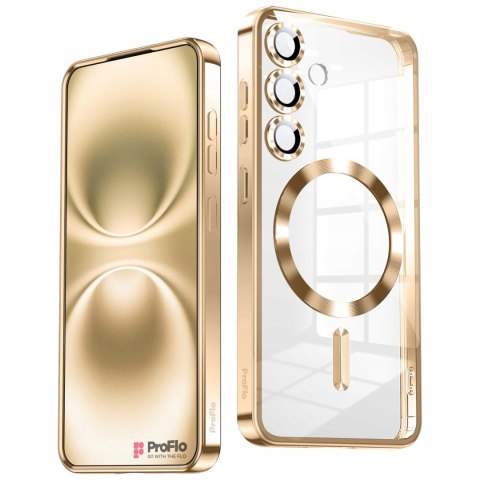 Etui Case ProFlo do SAMSUNG S25+ Plus Złoty do MagSafe Ochrona Aparatu