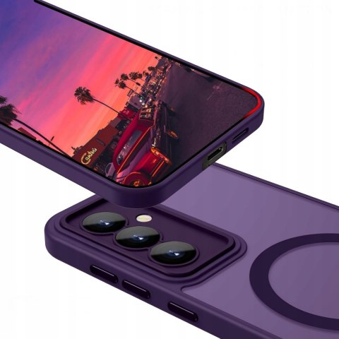 Etui Case do SAMSUNG S23+ Plus Fioletowe do MagSafe Osłona Aparatów