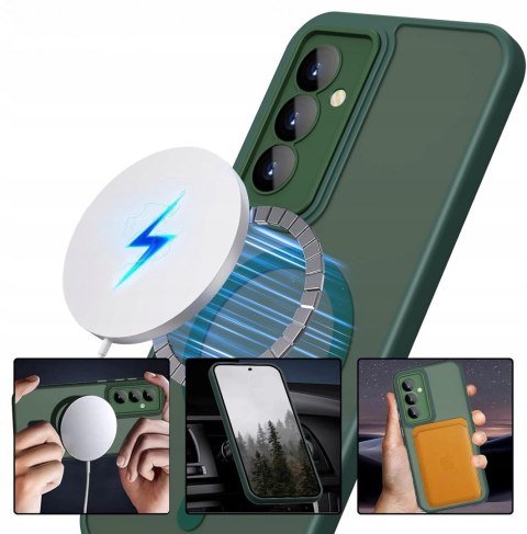 Etui Case do SAMSUNG S23+ Zielone do MagSafe Zielony Osłona Aparatów