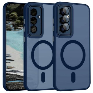 Etui Case do SAMSUNG S24 5G Niebieskie do MagSafe Niebieski Osłona Aparatów