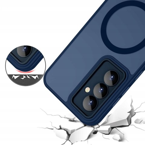 Etui Case do SAMSUNG S24 5G Niebieskie do MagSafe Niebieski Osłona Aparatów