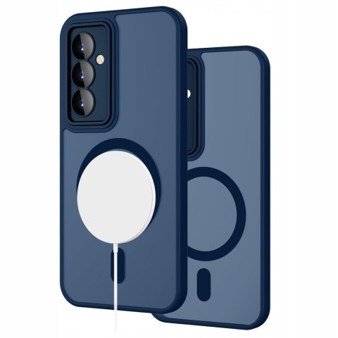 Etui Case do SAMSUNG S24 5G Niebieskie do MagSafe Niebieski Osłona Aparatów