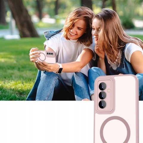 Etui Case do SAMSUNG S24 5G Różowe do MagSafe Różowy Osłona Aparatów