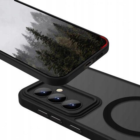 Etui Case do SAMSUNG S24+ Plus Czarne do MagSafe Czarny Osłona Aparatów