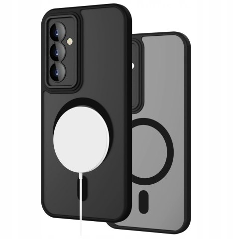 Etui Case do SAMSUNG S24+ Plus Czarne do MagSafe Czarny Osłona Aparatów