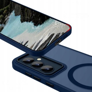 Etui Case do SAMSUNG S24+ Plus Niebieskie do MagSafe Osłona Aparatów