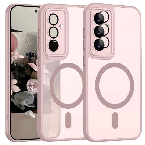Etui Case do SAMSUNG S24+ Plus Różowe do MagSafe Różowy Osłona Aparatów