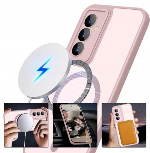 Etui Case do SAMSUNG S24+ Plus Różowe do MagSafe Różowy Osłona Aparatów