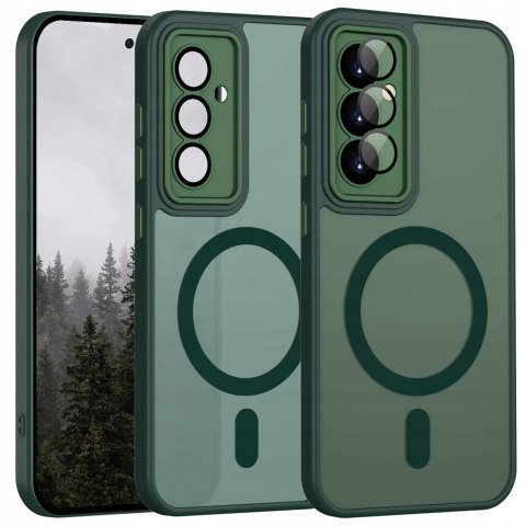 Etui Case do SAMSUNG S24+ Zielone do MagSafe Zielony Osłona Aparatów