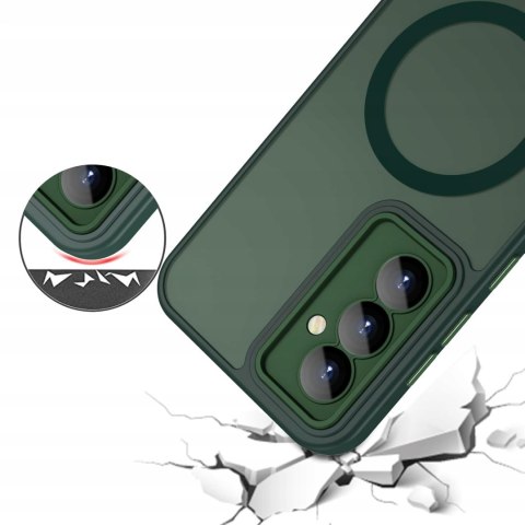 Etui Case do SAMSUNG S24+ Zielone do MagSafe Zielony Osłona Aparatów
