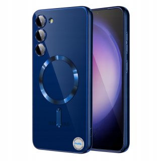 Etui Case do SAMSUNG S25 Granatowy do MagSafe Ochrona Aparatu Niebieski