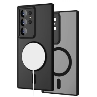 Etui Case do Samsung S23 Ultra Czarne do MagSafe Osłona Aparatów Czarny