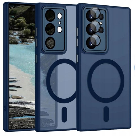 Etui Case do Samsung S23 Ultra Niebieskie do MagSafe Osłona Aparatów