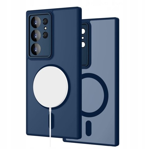 Etui Case do Samsung S23 Ultra Niebieskie do MagSafe Osłona Aparatów