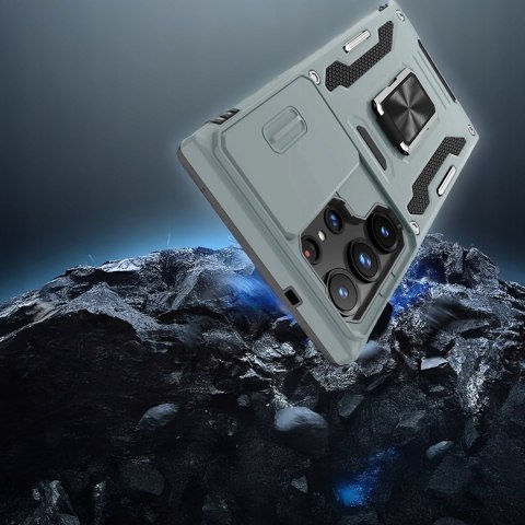 Etui Case do Samsung S23 Ultra Szare Srebrne Wojskowe Pancerne Osłona Szary