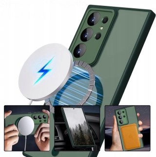 Etui Case do Samsung S23 Ultra Zielone do MagSafe Osłona Aparatów