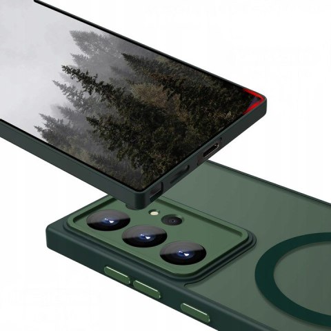 Etui Case do Samsung S23 Ultra Zielone do MagSafe Osłona Aparatów