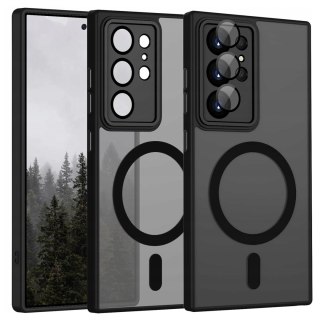 Etui Case do Samsung S24 Ultra Czarne do MagSafe Osłona Aparatów Czarny