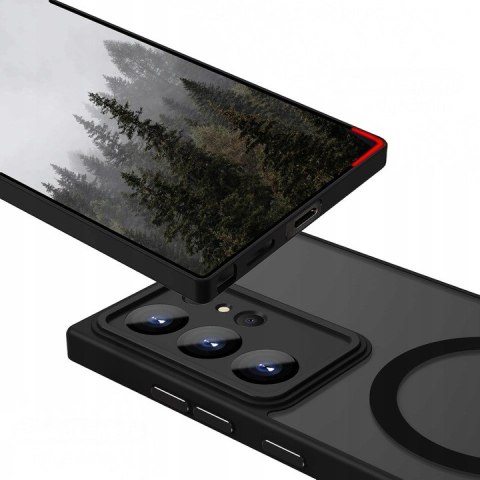 Etui Case do Samsung S24 Ultra Czarne do MagSafe Osłona Aparatów Czarny