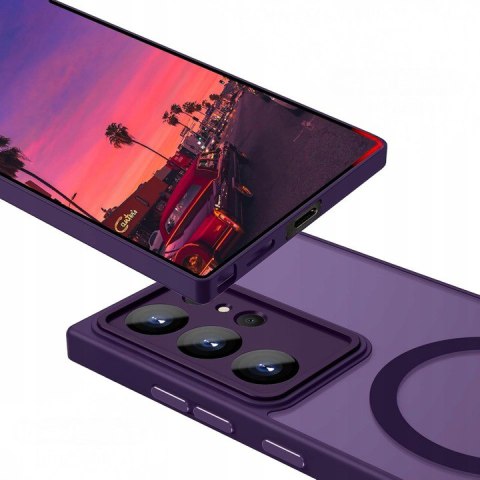 Etui Case do Samsung S24 Ultra Fioletowe do MagSafe Osłona Aparatów