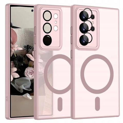 Etui Case do Samsung S24 Ultra Różowe do MagSafe Osłona Aparatów Różowy