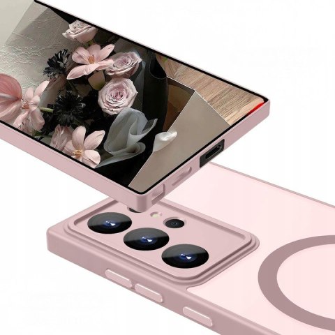 Etui Case do Samsung S24 Ultra Różowe do MagSafe Osłona Aparatów Różowy