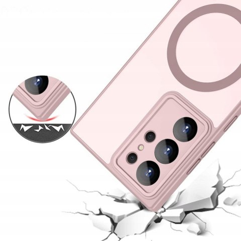 Etui Case do Samsung S24 Ultra Różowe do MagSafe Osłona Aparatów Różowy