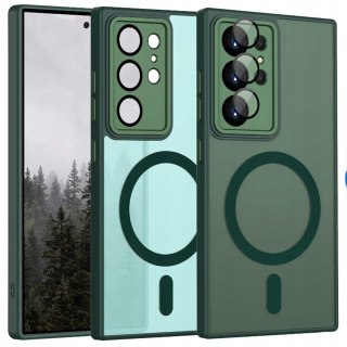 Etui Case do Samsung S24 Ultra Zielone do MagSafe Osłona Aparatów