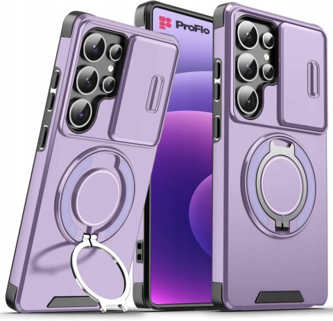 Etui Case do Samsung S25 Ultra Pancerne Fioletowe Osłona Aparatu do MagSafe