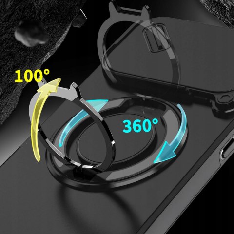 Etui Case do iPhone 17 Pro Max Pancerne Czarne Osłona Aparatu do MagSafe