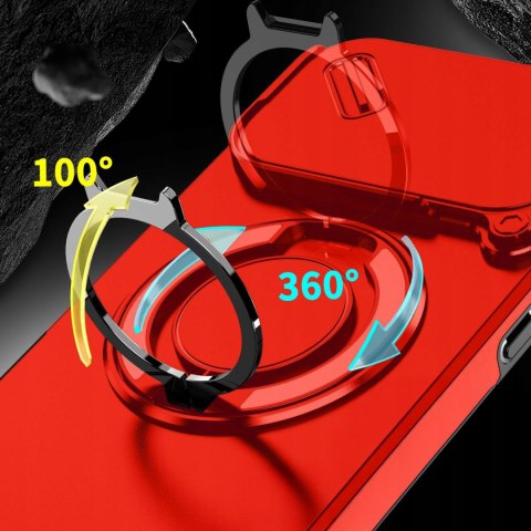 Etui Case do iPhone 17 Pro Max Pancerne Czerwone Osłona Aparatu do MagSafe