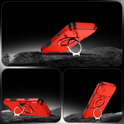 Etui Case do iPhone 17 Pro Max Pancerne Czerwone Osłona Aparatu do MagSafe