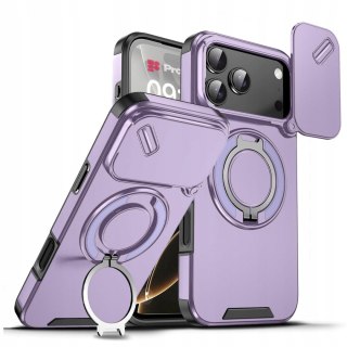 Etui Case do iPhone 17 Pro Max Pancerne Fioletowe Osłona Aparatu do MagSafe