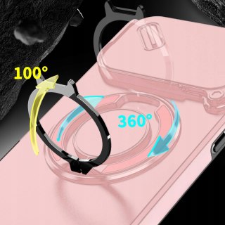 Etui Case do iPhone 17 Pro Max Pancerne Różowe Osłona Aparatu do MagSafe