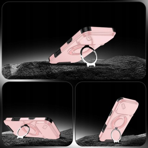 Etui Case do iPhone 17 Pro Max Pancerne Różowe Osłona Aparatu do MagSafe