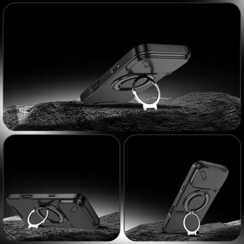 Etui Case do iPhone 17 Pro Pancerne Czarne Osłona Aparatu do MagSafe