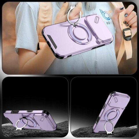 Etui Case do iPhone 17 Pro Pancerne Fioletowe Osłona Aparatu do MagSafe