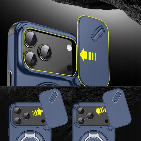 Etui Case do iPhone 17 Pro Pancerne Niebieskie Osłona Aparatu do MagSafe