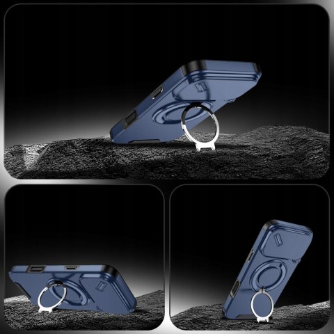 Etui Case do iPhone 17 Pro Pancerne Niebieskie Osłona Aparatu do MagSafe