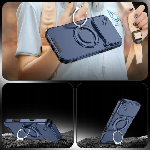 Etui Case do iPhone 17 Pro Pancerne Niebieskie Osłona Aparatu do MagSafe