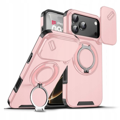 Etui Case do iPhone 17 Pro Pancerne Różowe Osłona Aparatu do MagSafe