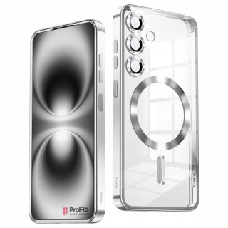 Etui ProFlo do SAMSUNG S25 Srebrne do MagSafe Przezroczysty Case Srebrny