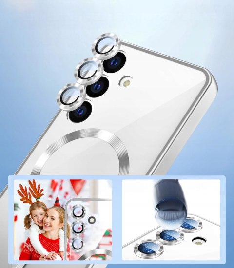 Etui ProFlo do SAMSUNG S25 Srebrne do MagSafe Przezroczysty Case Srebrny