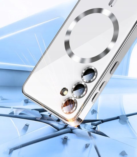 Etui ProFlo do SAMSUNG S25 Srebrne do MagSafe Przezroczysty Case Srebrny